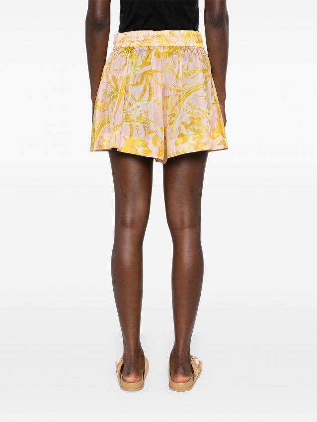 Zimmermann - floral-print silk shorts