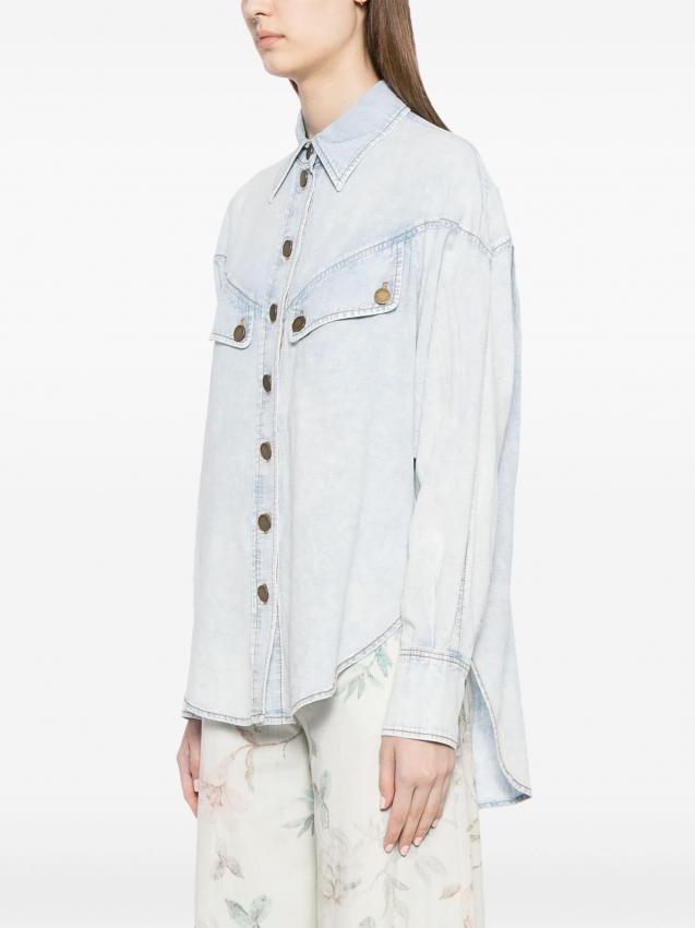 Zimmermann - drop-shoulder denim shirt