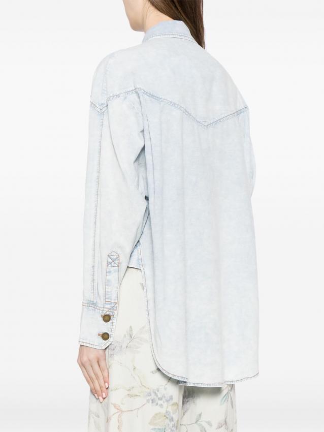 Zimmermann - drop-shoulder denim shirt