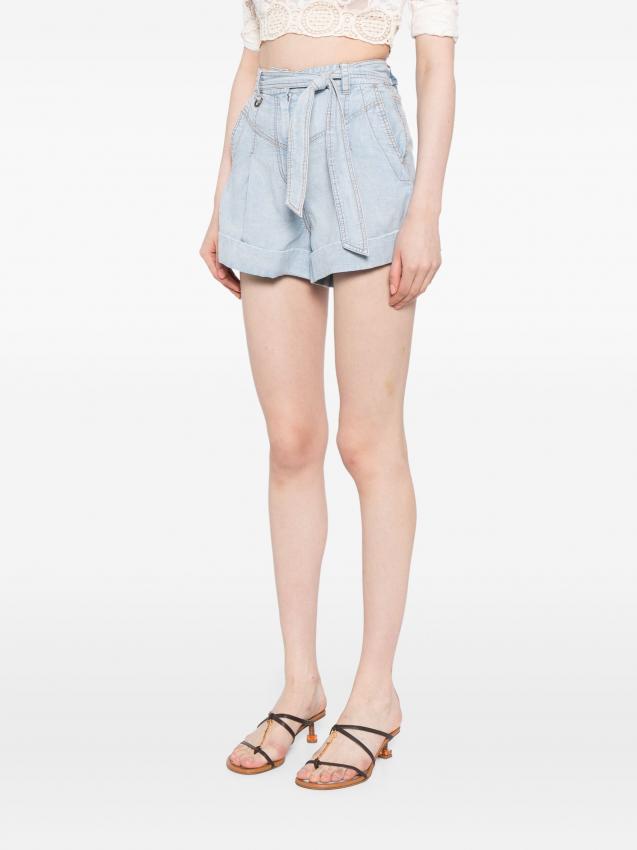 Zimmermann - belted denim shorts