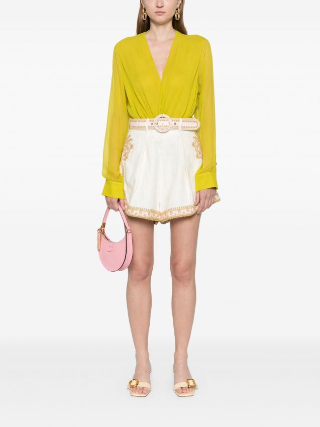 Zimmermann - Waverly embroidered linen shorts