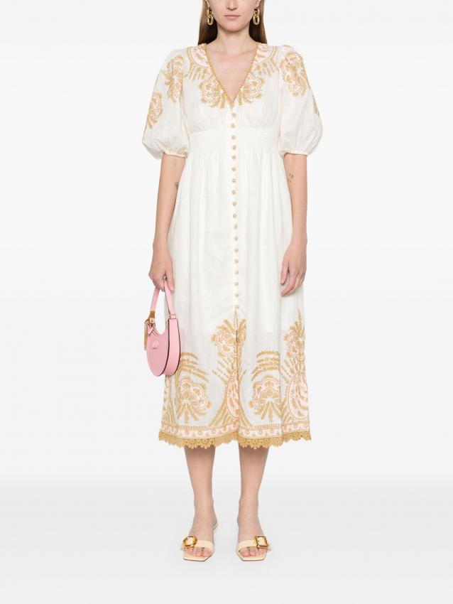 Zimmermann - Waverly embroidered linen midi dress