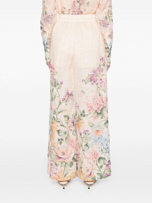 Zimmermann - Halliday floral-print palazzo trousers