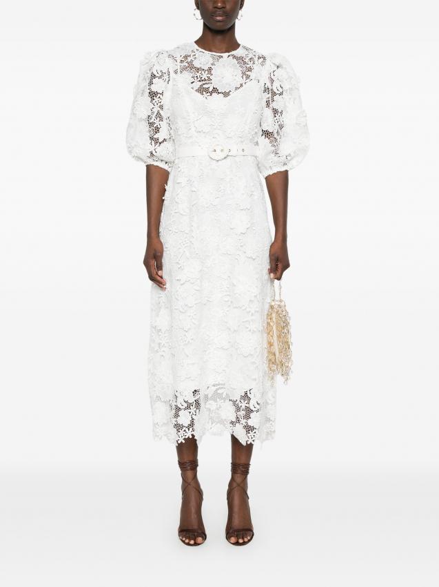 Zimmermann - Halliday Lace Flower midi dress