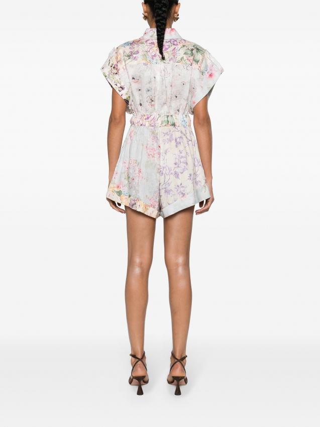 Zimmermann - Halliday floral-print playsuit