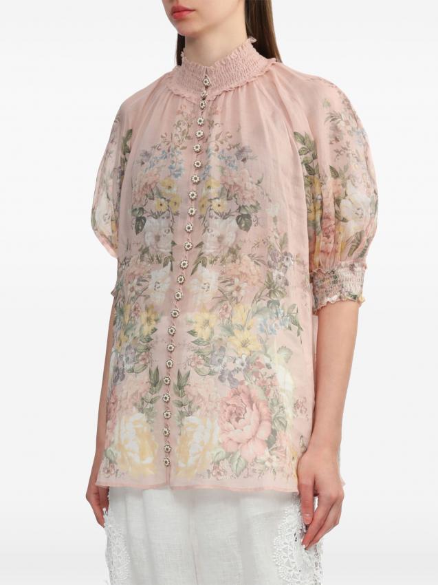 Zimmermann - Waverly floral-print ramie blouse