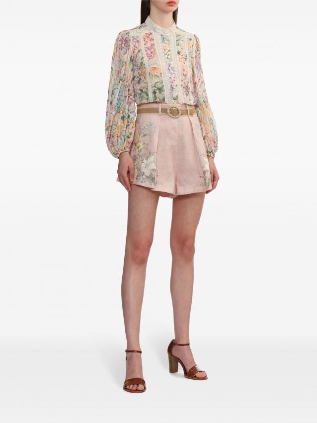 Zimmermann - Waverly floral-print linen shorts