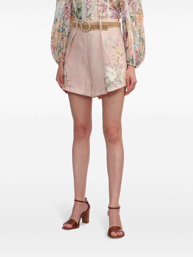 Zimmermann - Waverly floral-print linen shorts