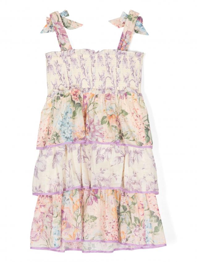 Zimmermann Kids - tiered floral cotton dress