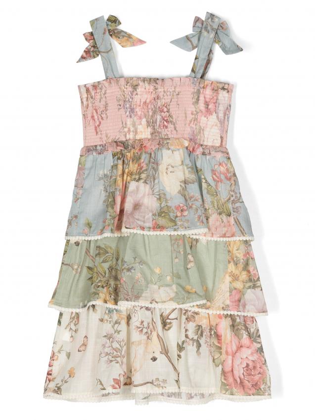 Zimmermann Kids - tiered floral cotton dress