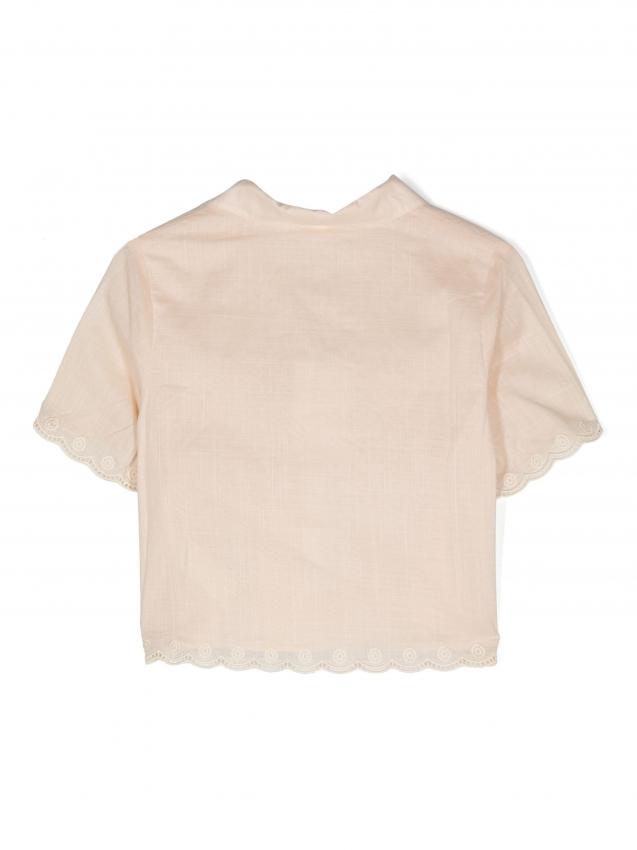 Zimmermann Kids - guipure-lace cotton blouse