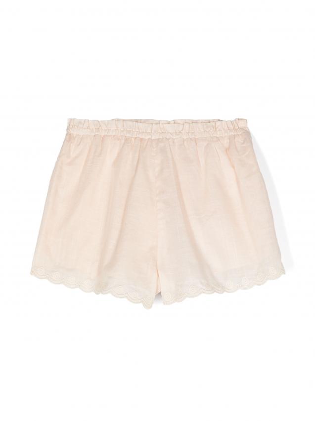 Zimmermann Kids - floral-embroidered cotton shorts