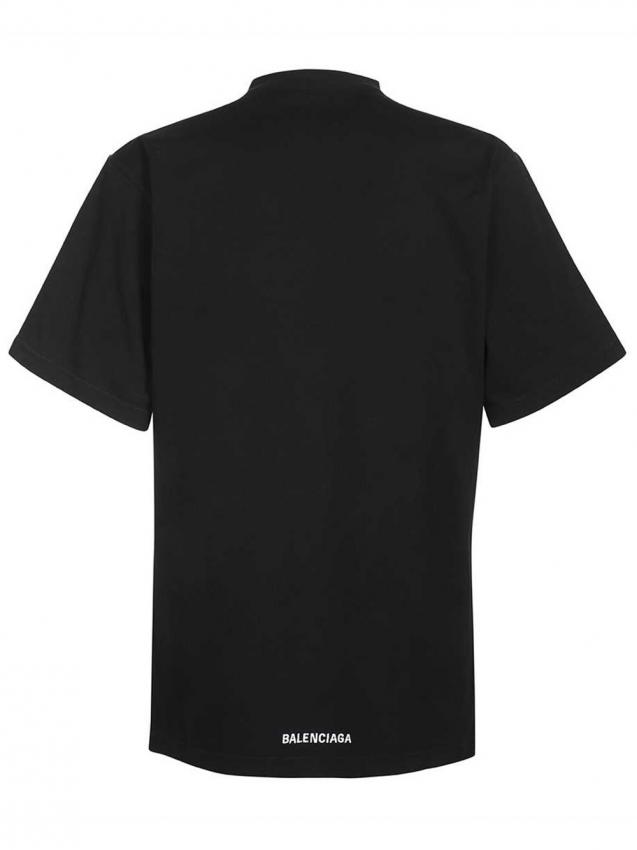 Balenciaga - black t-shirt logo white
