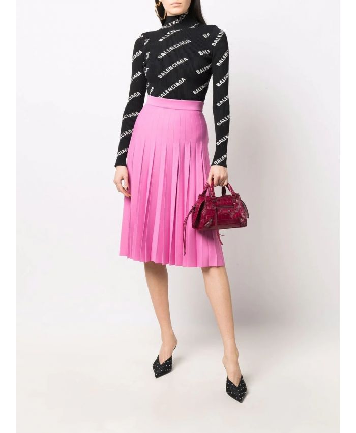 Balenciaga - pleated midi skirt pink
