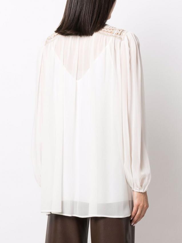 Ermanno Scervino - embroidered-design long-sleeve blouse