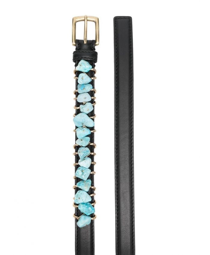Ermanno Scervino - gemstone-embellished leather belt