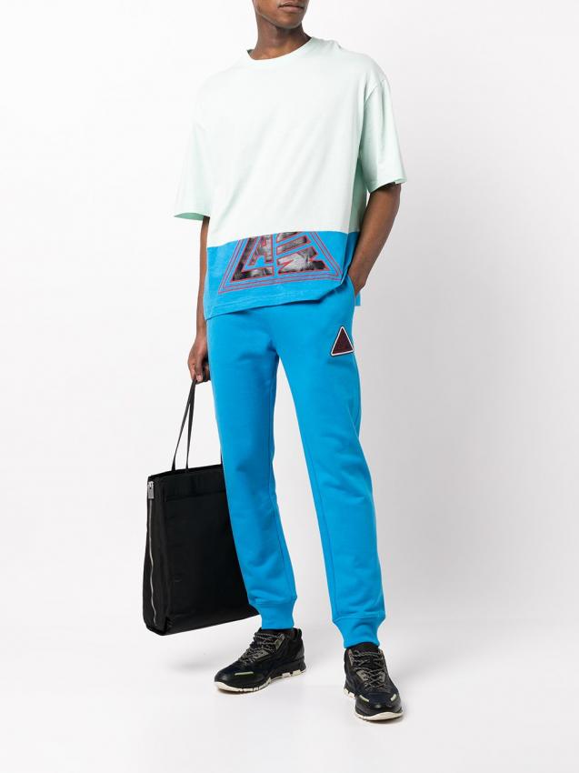 Lanvin - triangle-logo jogging trousers blue