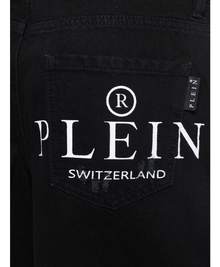 Philipp Plein - denim capri shorts iconic plein