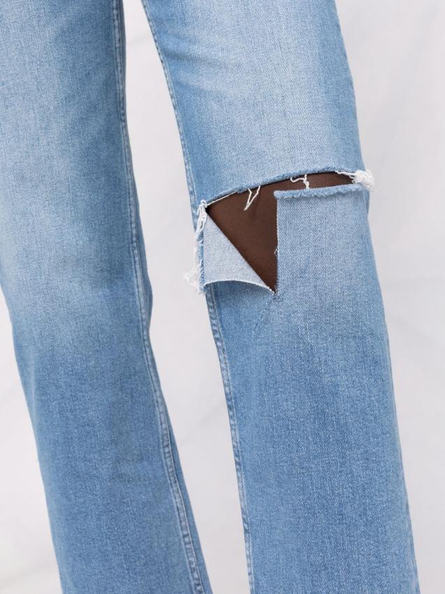 RE/DONE - ripped detailing straight-leg jeans