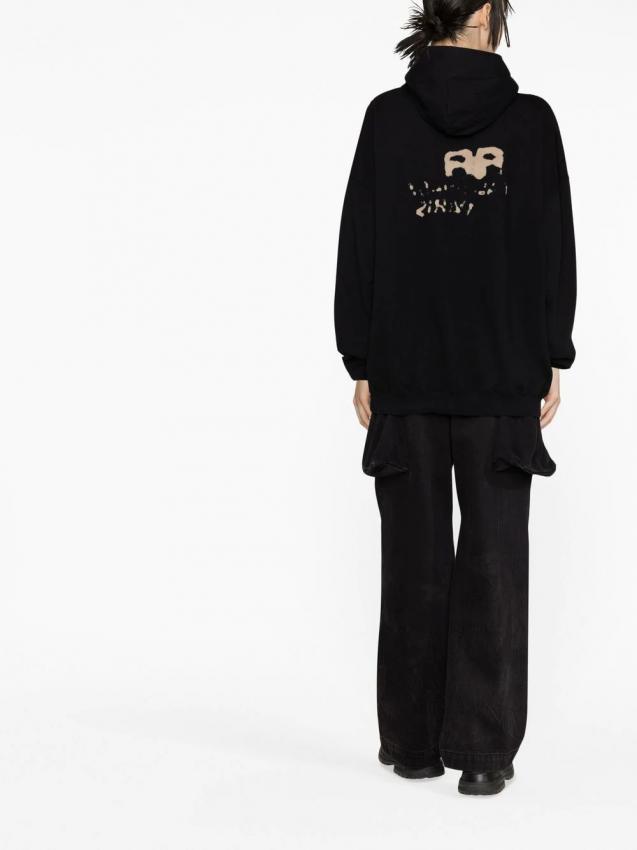 Balenciaga - Large Fit logo-print hoodie