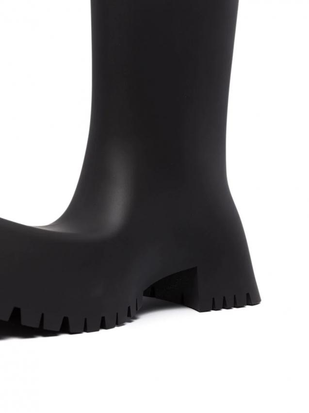 Balenciaga - Trooper block-heel rubber boots