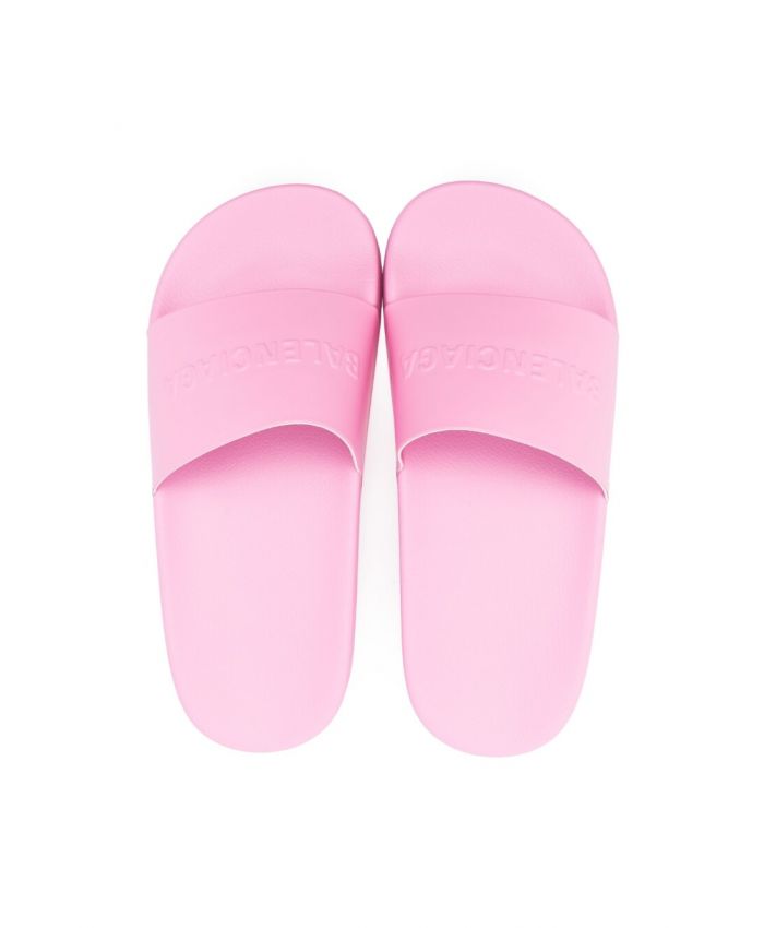 Balenciaga Kids - embossed-logo tonal-design slippers