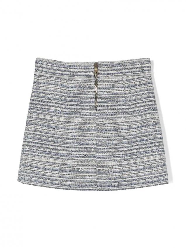 Balmain Kids - patch-pockets tweed mini skirt