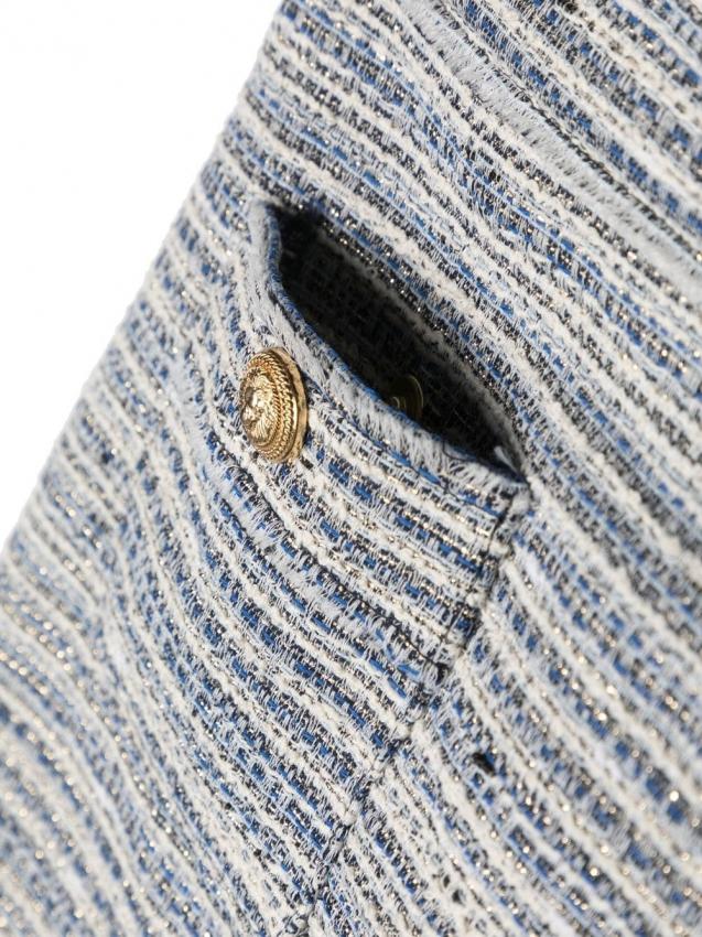 Balmain Kids - patch-pockets tweed mini skirt