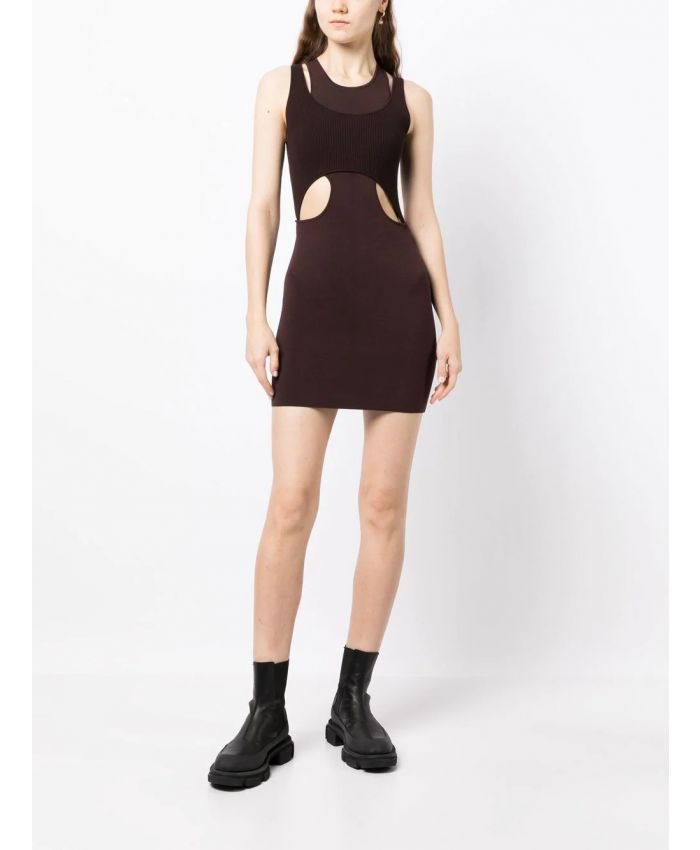Dion Lee - cut-out detail layered mini dress