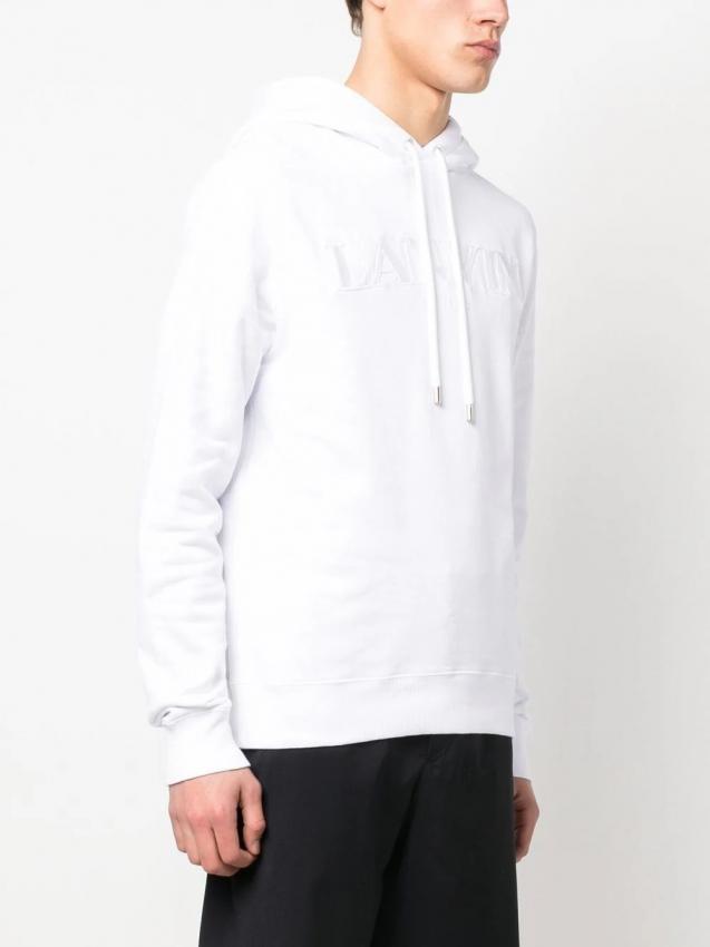 Lanvin - logo-embroidered cotton hoodie