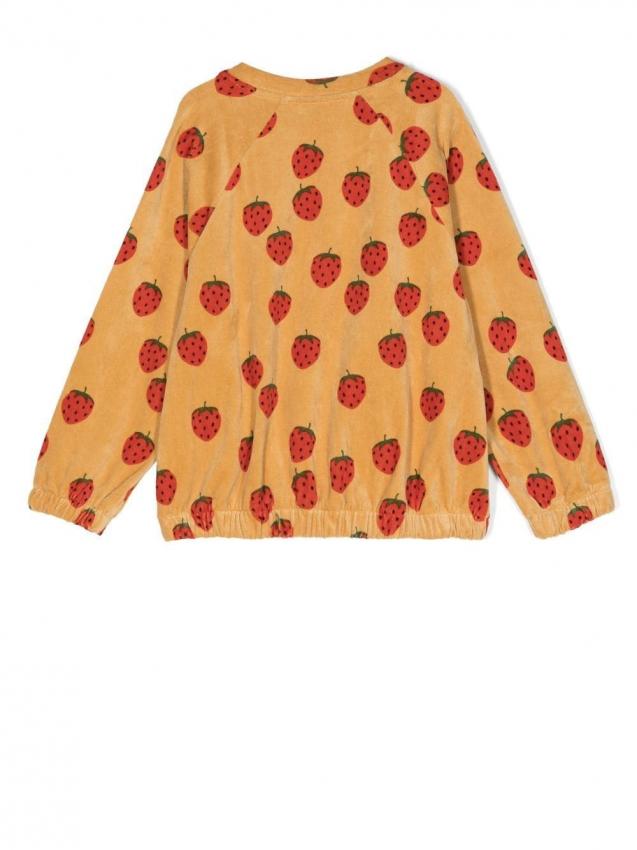 Mini Rodini - organic-cotton strawberry-print sweatshirt