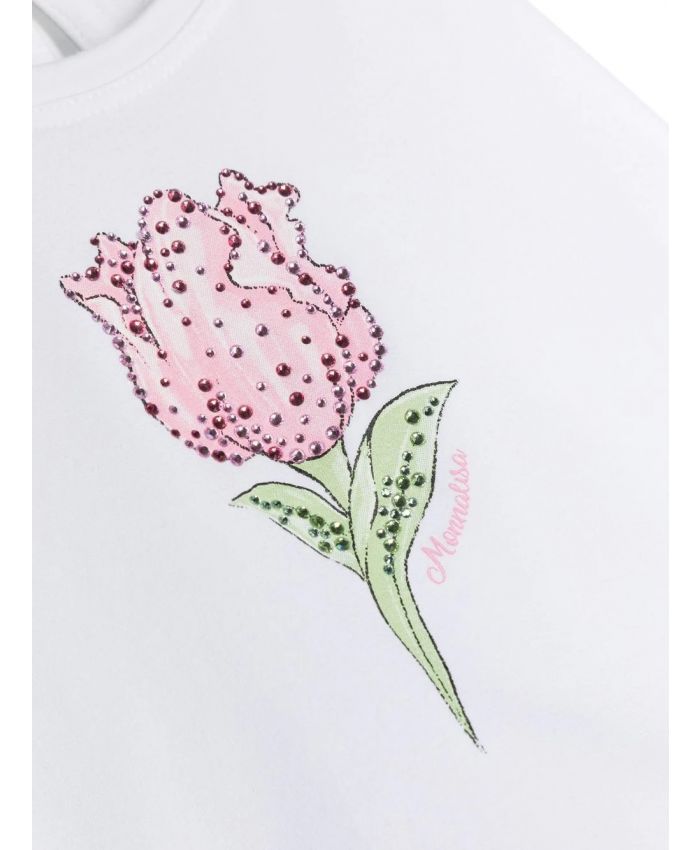 Monnalisa - floral-print T-shirt dress