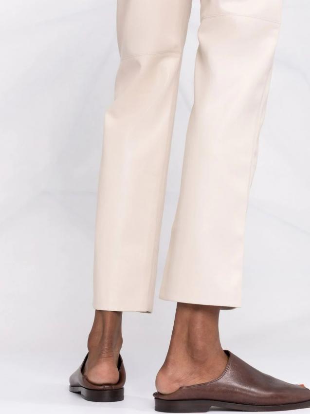 Nanushka - faux-leather straight leg trousers