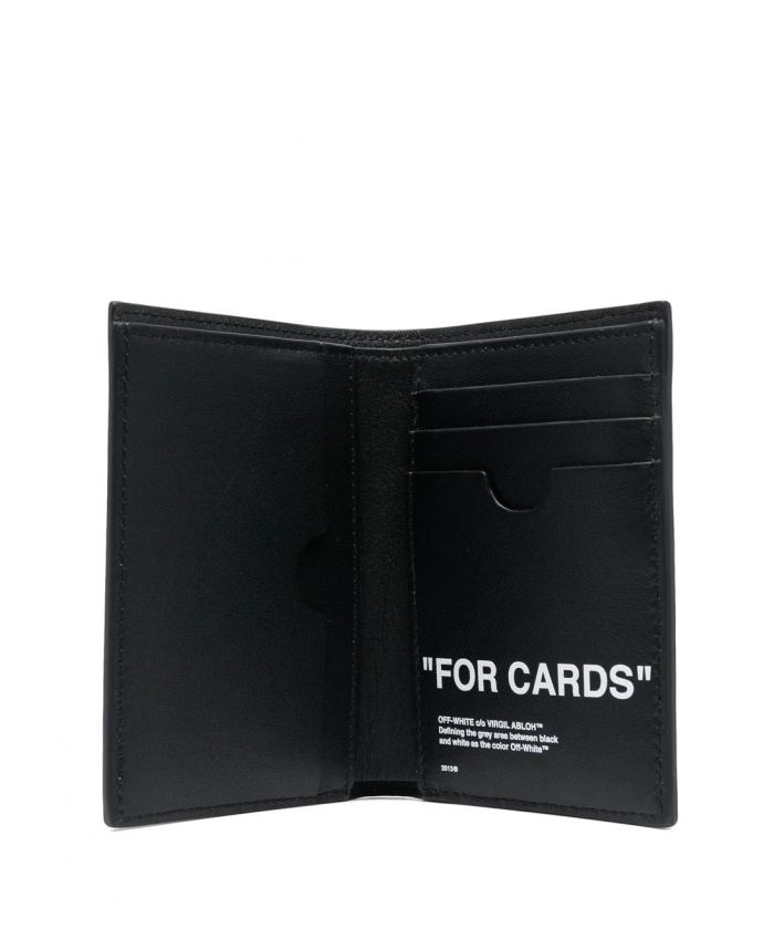 Off-White - slogan leather card holder