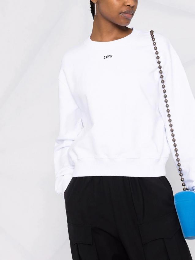 Off-White - Off-stamp cropped sweatshirt