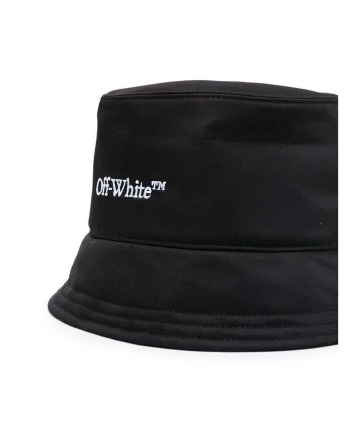 Off-White - Bookish embroidered-logo bucket hat