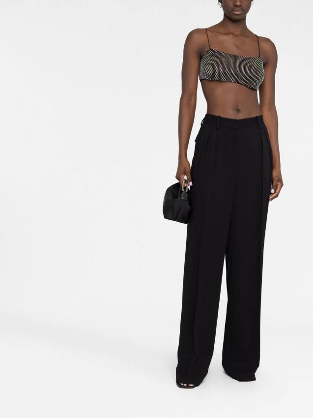 Rotate - Lotte crystal mesh cropped top