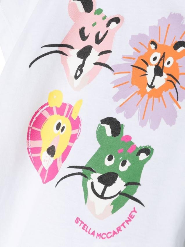 Stella McCartney Kids - animal-print cotton T-shirt