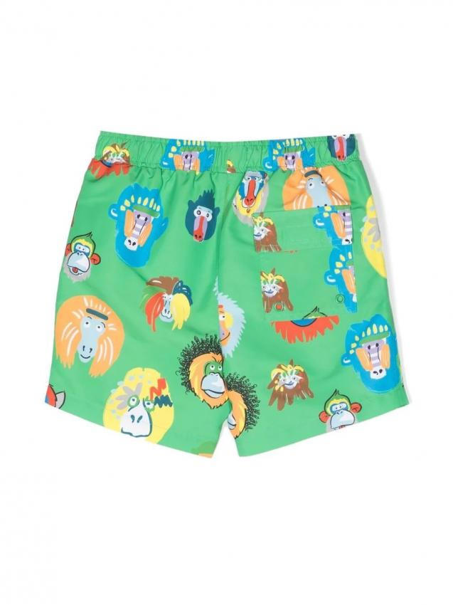 Stella McCartney Kids - graphic-print swim shorts