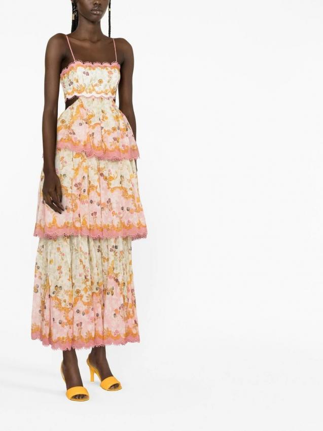 Zimmermann - Laurel floral-print tiered midi dress