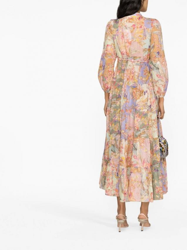 Zimmermann - Cira floral-print cotton tiered dress