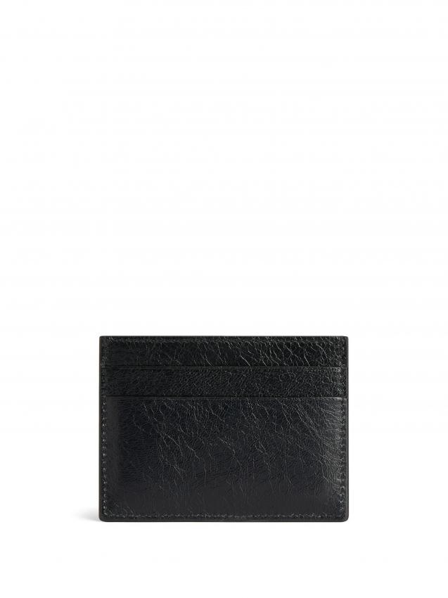 Balenciaga - logo-print leather cardholder