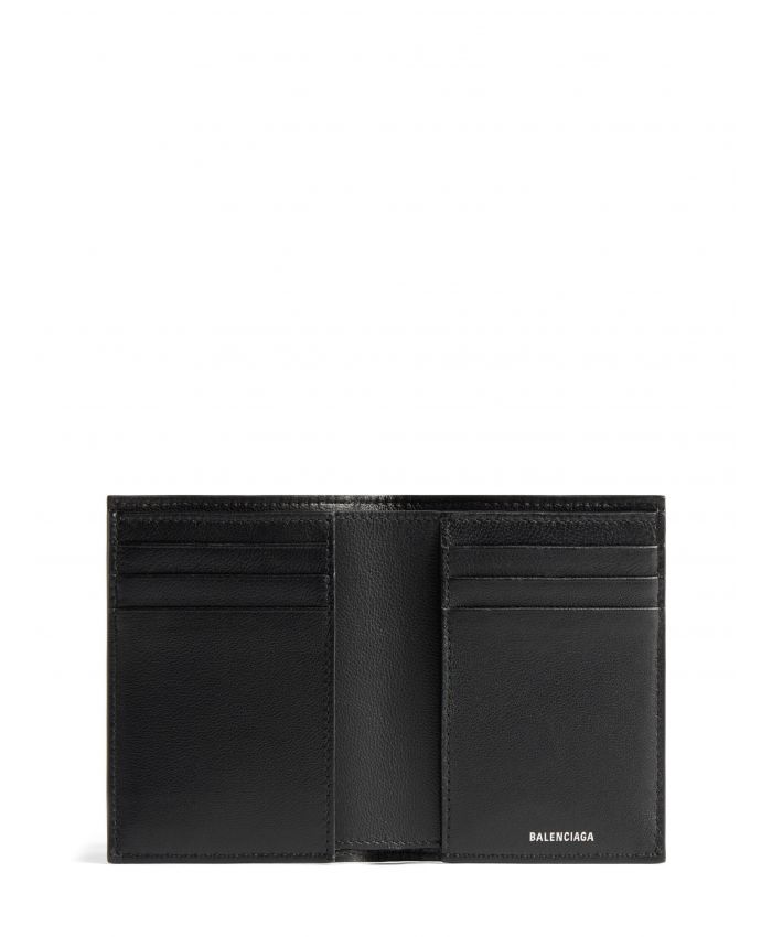 Balenciaga - Monaco crinkled leather bifold wallet