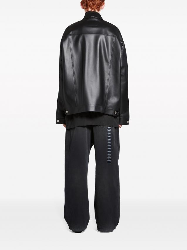 Balenciaga - long-sleeve leather shirt
