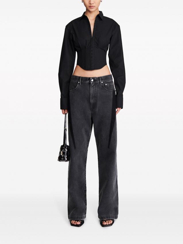 Dion Lee - cropped corset-style shirt