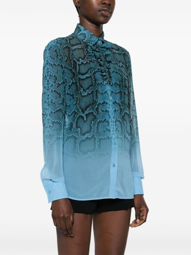 Ermanno Scervino - ruffled python-print blouse