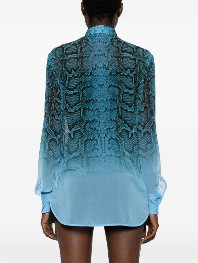 Ermanno Scervino - ruffled python-print blouse