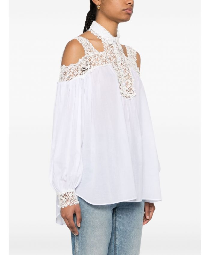 Ermanno Scervino - floral-embroidered cotton blouse