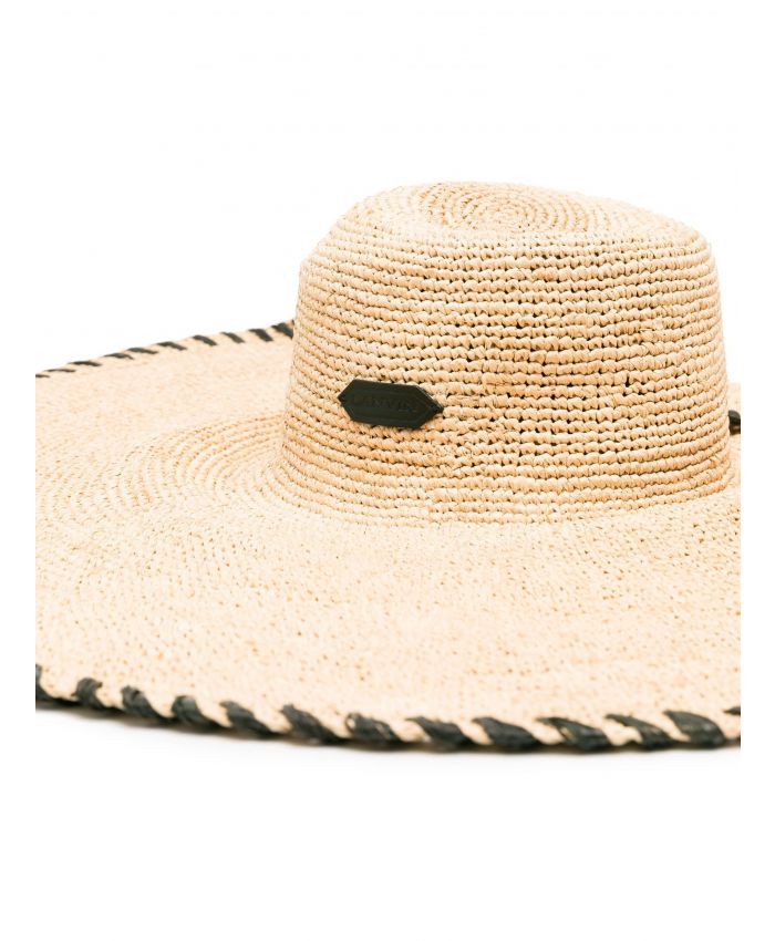 Lanvin - whipstitch-detailing raffia hat