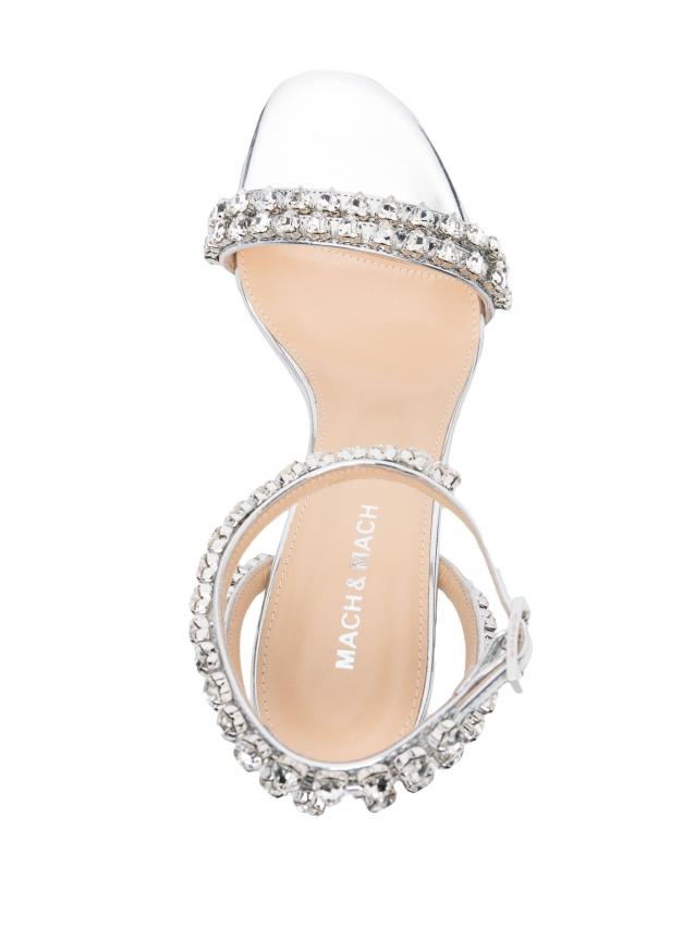 Mach & Mach - Audrey 95mm crystal-embellished sandals